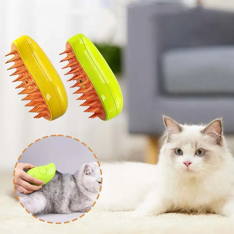 Cat Grooming Brush with Gentle Spray for Effortless Cleansing and Detangling green universal cat hairbrush cats team