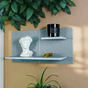 Modern Floating Wall Shelf - 3D Printed Lightweight Edging Set with Unique Retro Home Decor and Hosting Decor Gift Function