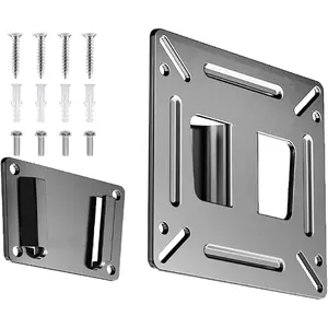ROGEE Monitor Wall Mount for 14"-27" TVs LED LCD Flat Screen, Small TV Mount for Computer Monitors, RV TV Mount Fixed Low Profile with 100x100mm Mount, Hold up 33lbs