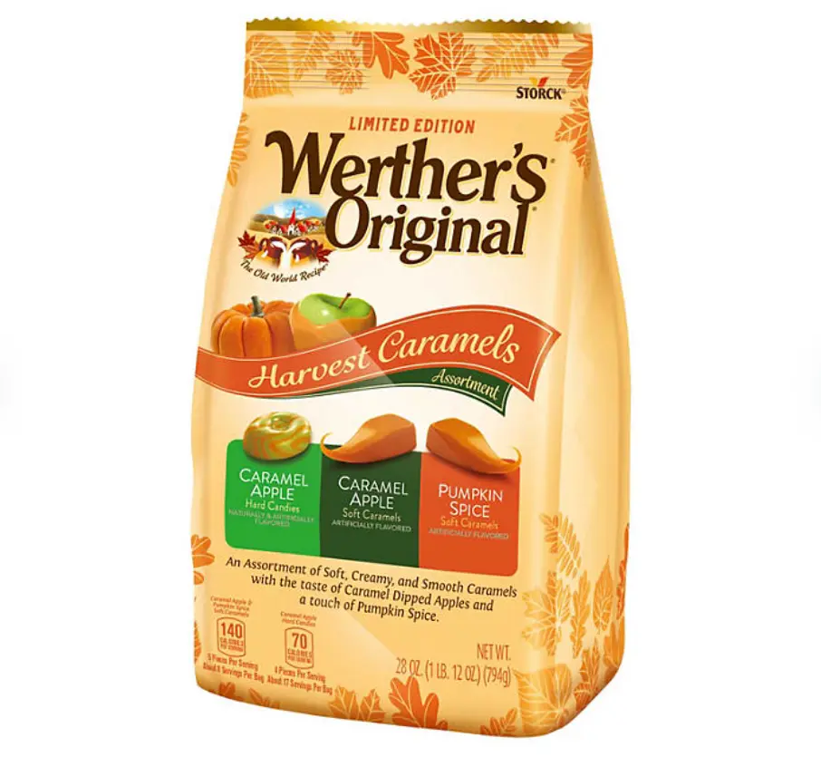 Werther's Original Individually Wrapped Harvest Caramel Assortment, 28 oz. Sweet Candy Snack