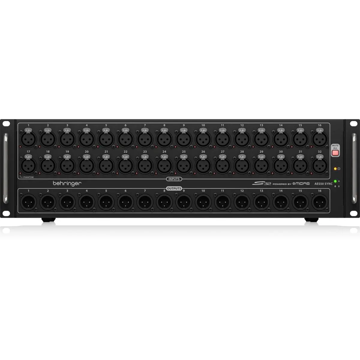 Behringer S32 Digital I/O Box for Mixers, 32x Remote-Control Midas Preamps, USB Port, Included Cable