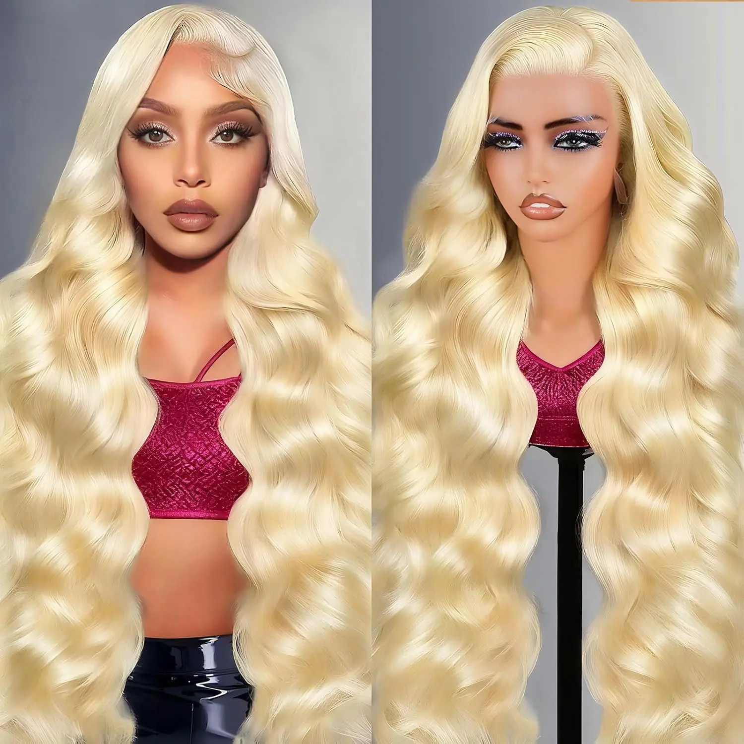 DROSUUD 30 Inch 613 Lace Front Wig Human Hair 13X6 Body Wave Blonde Wigs Human Hair 180% Density Blonde Lace Front Wigs Pre Plucked 613 HD Lace Frontal Wigs Glueless Wig With Baby Hairs Lace Closure Wig#Summervibes