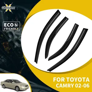 Tape-On Outside Window Visors Sun Rain Guards Vent Car Accessories for Toyota Camry 4-Door Sedan 2002-2006, JDM Mugen Style Mount Wind Deflectors, 4PCS