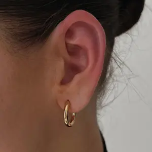 EVRY JEWELS Gold or Silver Plated Women's Hypoallergenic Beverly Hills 2.0 Hoops