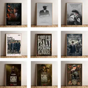 Peaky Blinders Poster, Cinematic 1920s Gangster Artwork, Vintage Crime Drama Wall Art, Birmingham Shelby Family Print, TV Series Fan Room Decor