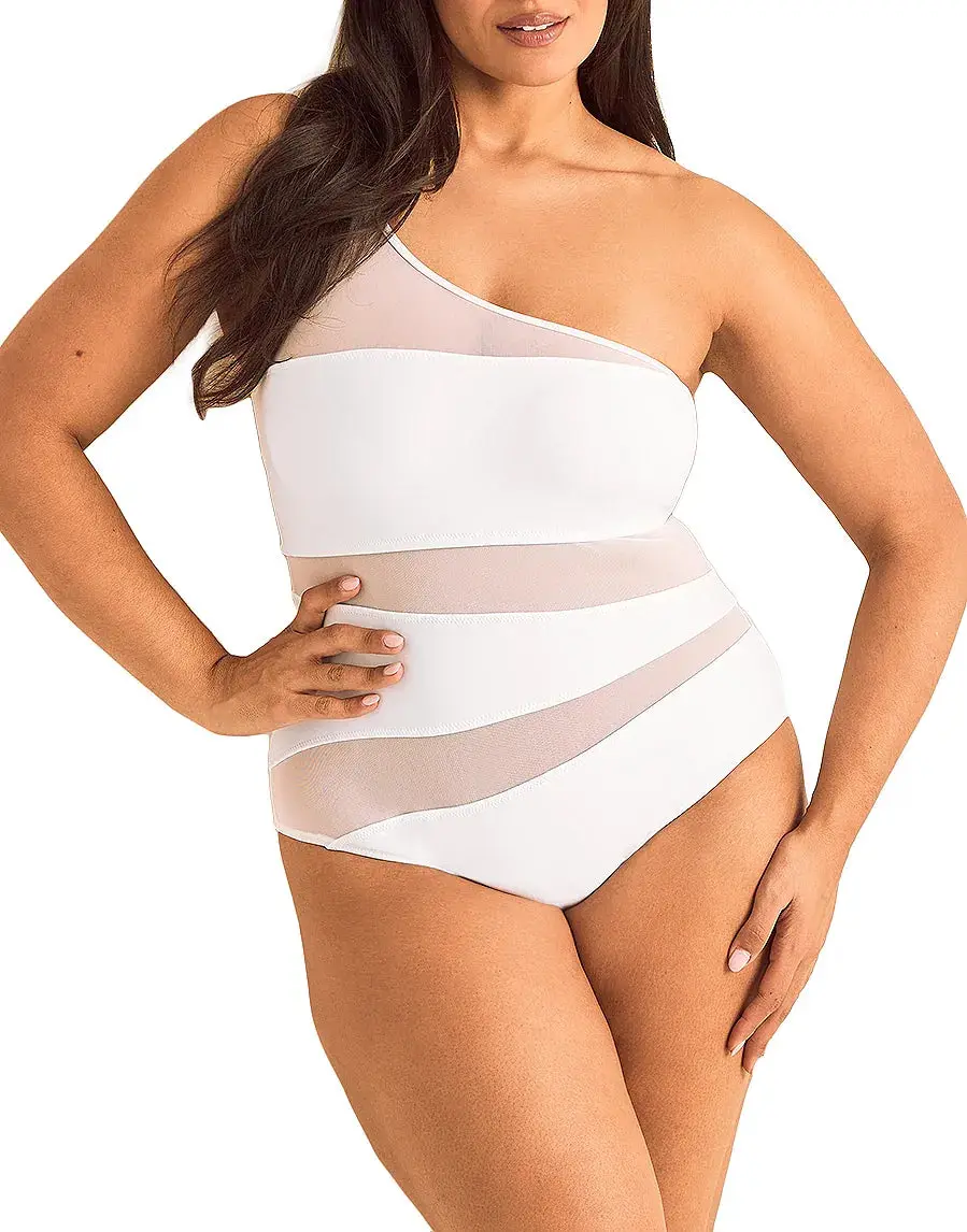 Kimora White Plus Swimwear