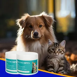 Cat Dog Eye Care Wipes, Tear Stain Remover & Eyelash Protector, Safe Daily Use, Grooming Essential, Gentle Formula