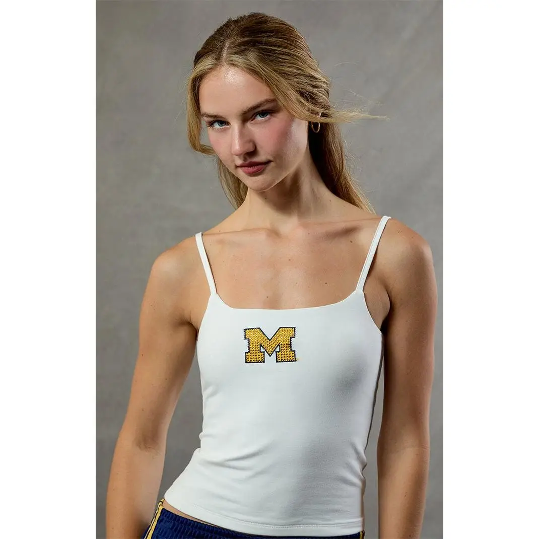 WILD COLLECTIVE Women's Michigan Wolverines Sculpt Tank Top