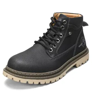Men's Waterproof Chukka Boots High Top Comfy Leather Casual  Ankle Boots For MenGift
