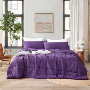 Snowflakes - Coma Inducer Oversized Comforter Set - Purple Acai