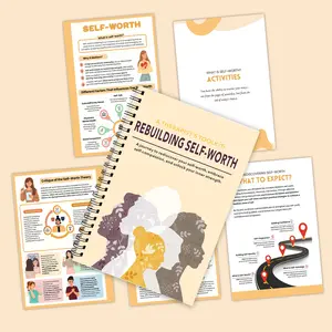 A5 Size Self-Esteem Rebuilding Guide Workbook, Discover Your Value, Cbt Tools, Structured Exercises, Build Healthy Self-Identity