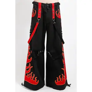 Tripp NYC Flame Dark Street Pants [BLACK/RED]