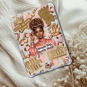 Dope Black Girl Gold and Coral Insert: Kindle or eReader Decor for Book Lovers