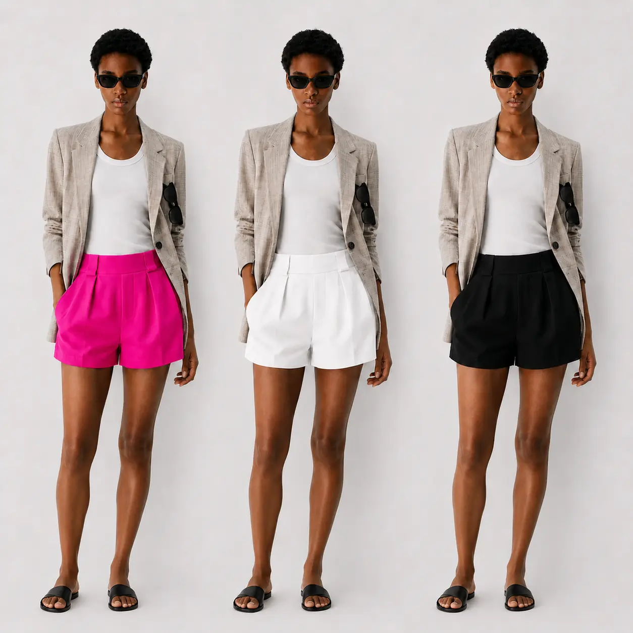 Seya Women's Solid Color Simple Commuter Bermuda Shorts, Business Casual Summer Shorts Cute Versatile Fashion Shorts All Seasons Business Casual Shorts, Stylish and Comfortable High Waisted Shorts with Pockets Stretchy
