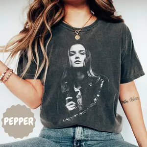 Personalized Photo Comfort Colors Shirt, Vintage Custom Picture Gift for Girlfriend, Girlfriend Face Your Own Idea Tee