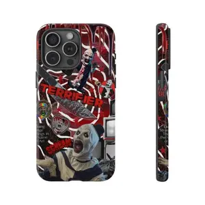 Dark Horror Movie Aesthetic Phone Case, Spooky Halloween Item, Tough Shockproof Protective Cover, Compatible with iPhone 11-17 Pro Max/Plus and Samsung Galaxy S23-25, Gift for Men & Women (Halloween/Christmas/Thanksgiving)