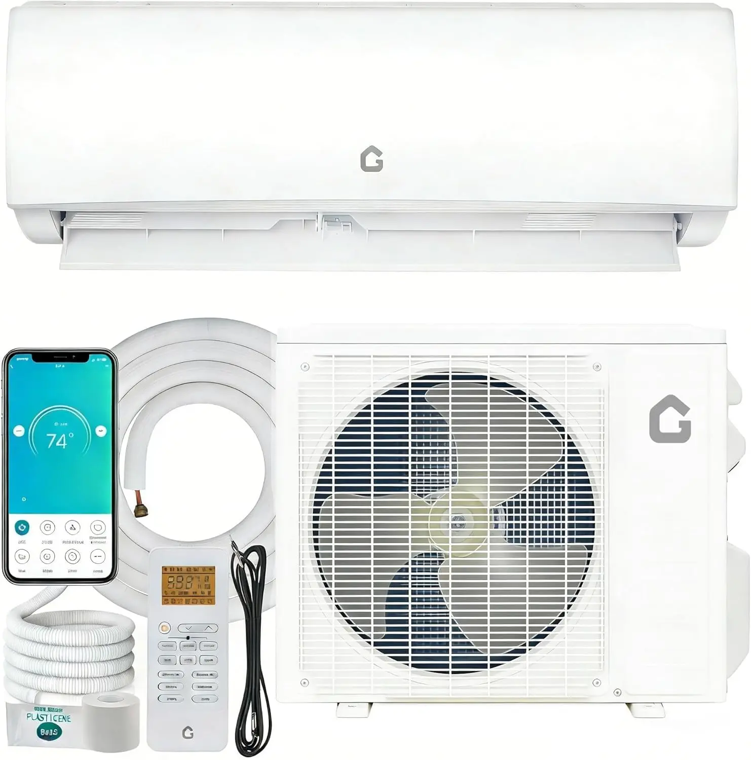 Garvee 9000 BTU Mini Split Air Conditioner with 18.5 SEER2 Efficiency,