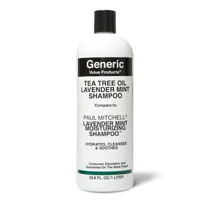 Generic Value Products Tea Tree Oil Lavender Liquid Shampoo for Adults - Cleansing Hydrating Haircare Cleanser, Moisturizing Dry Scalp Care, Rich Foam, Invigorating Scented Aroma