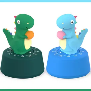 X-TIM20 2 Pack Kitchen Timer, Cute Dinosaur Timer for Kids, 100% Mechanical Egg Timer for Cooking/Reading/Classroom/Do Sports.(Dinosaurs) Set Utensils
