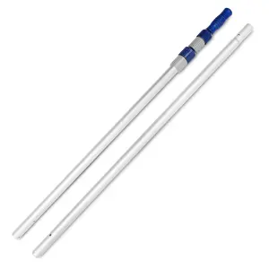 12-ft Professional Telescoping Pool Cleaning Pole - 3-Piece Adjustable Accessory for Skimmer Net, Brush, Vacuum Head (Pool Maintenance Tool)