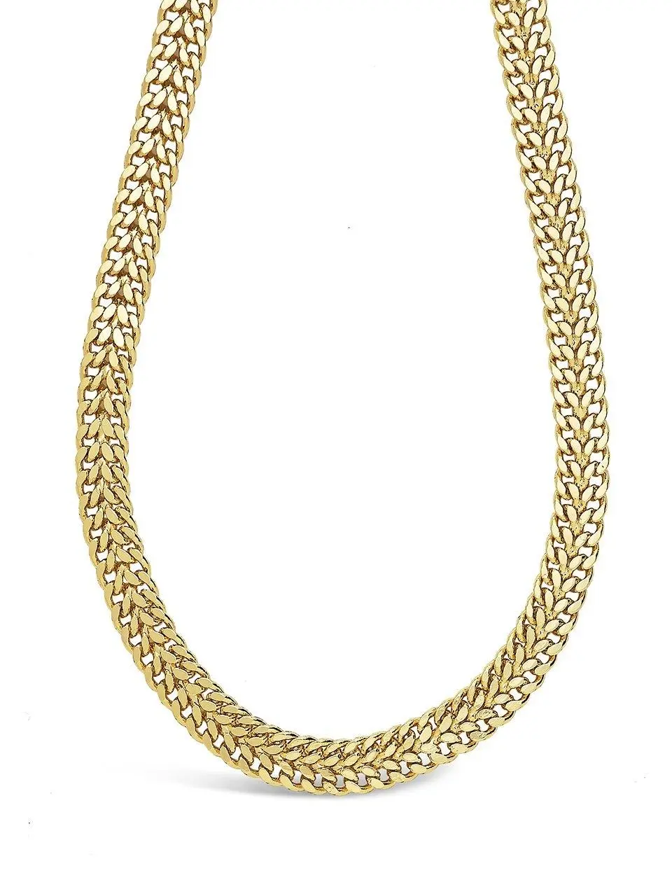 Sterling Forever 58.5% Purity Sterling Silver Flat Link Chain, Bold Look Jewelry Accessory Necklace