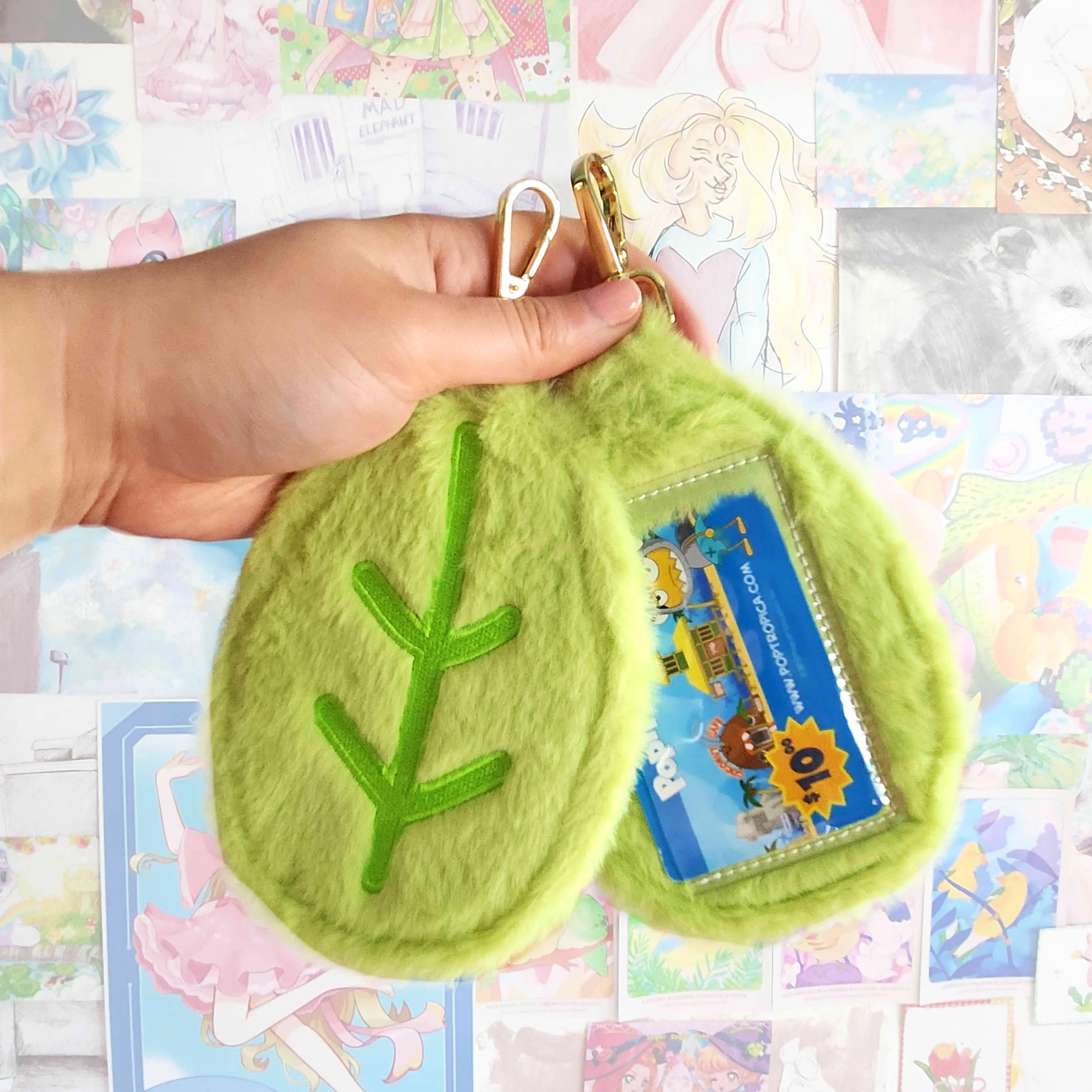 Leaf ID Badge Keychain - Fuzzy Gold Equipment