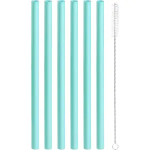 Replacement Straws Compatible with  Water Bottle Freepsip 24 Oz - Replacement  For  Cup 32 Oz -Accessories Set Include 6  Straws and 1 Cleaning Brush