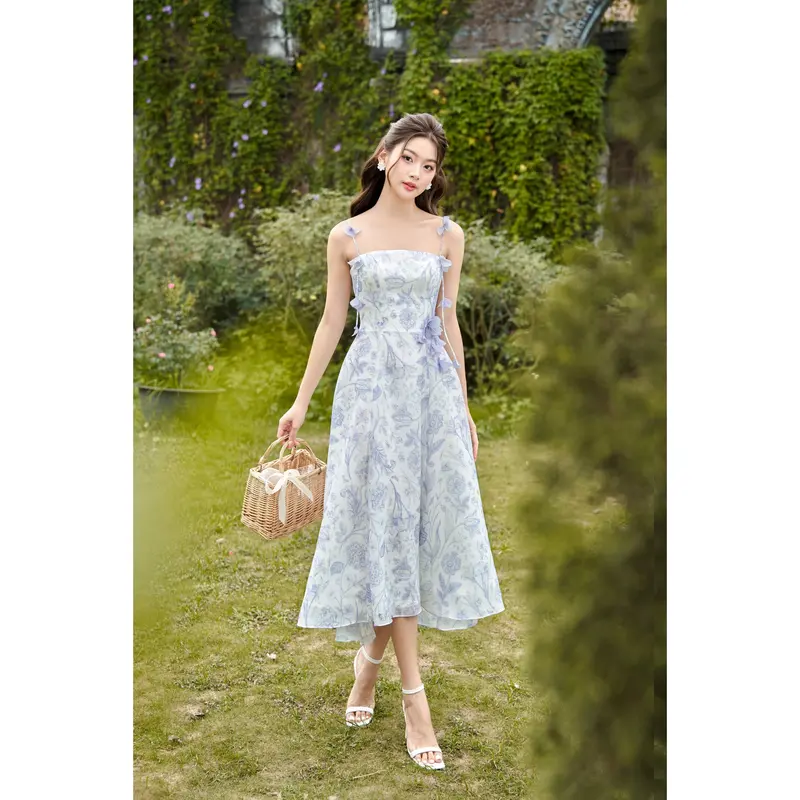 womens blue floral dress - TikTok Shop
