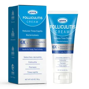 AJVFB Herbal Folliculitis Cream with Botanical Extracts – Multi-Purpose Skin Soothing Ointment for Scalp, Face, Buttocks & Body – Helps Calm Bumps, Razor Burn, Ingrown Hair, Follicle Irritation & Scalp Build-Up – Lightweight Non-Greasy Care for Sensitive