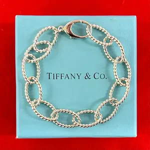 Pre-owned Tiffany & Co. Sterling Silver 925 (Ag925) Small Leather Goods Tiffany&Co. Silver Bracelet