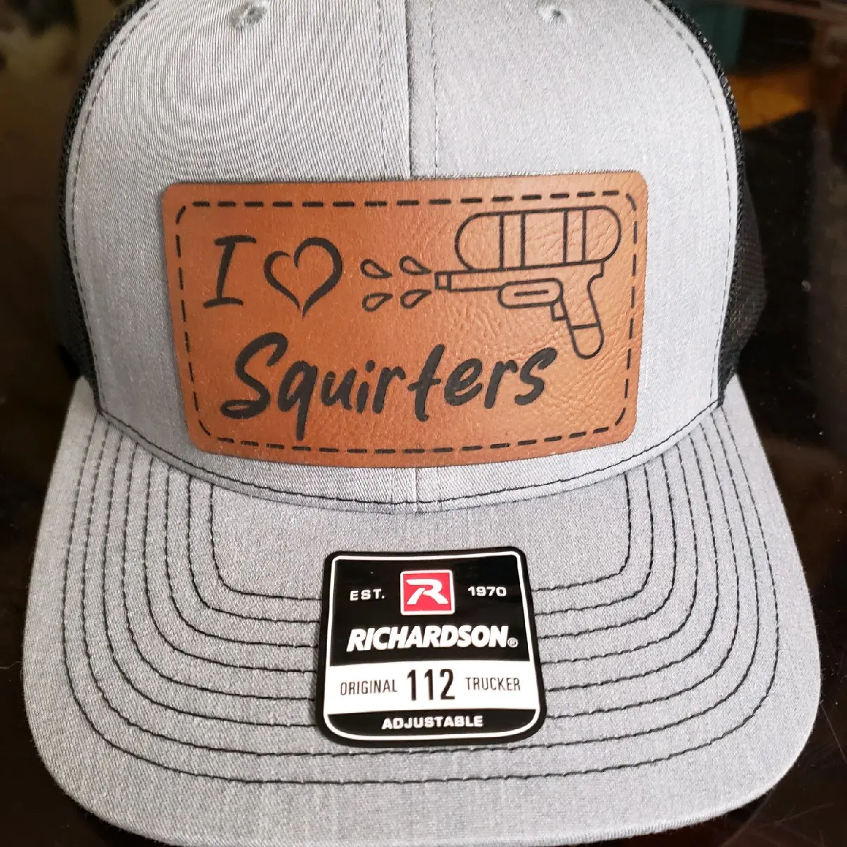 Richardson Baseball Cap with Laser-Engraved Leather Patch