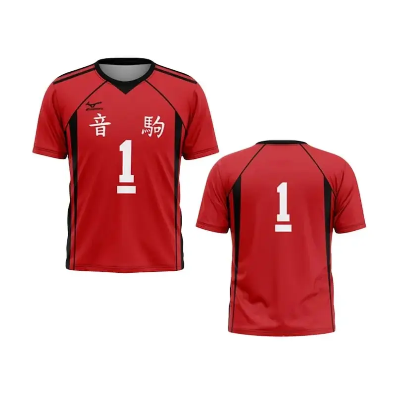 Manga Volleyball Graphic Jersey, Anime Sports Style Shirt, Casual Japanese Streetwear