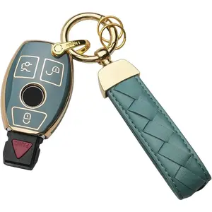 for Mercedes Benz Key fob Cover Keychain Fit for Mercedes Benz C E S M CLS CLK G Class Keyless Smart Key Shell Case