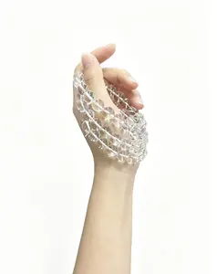 1pc 10mm Natural Clear Quartz Bracelet - Round Bead Stretch Bracelet for Men and Women, Healing Crystal Stone Jewelry