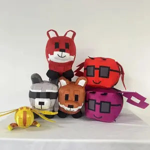 Pet Simulator X Blocky Plush Complete Set, 6 Styles Soft Game Character Stuffed Dolls, Collectible Plushie Gift for Fans & Kids