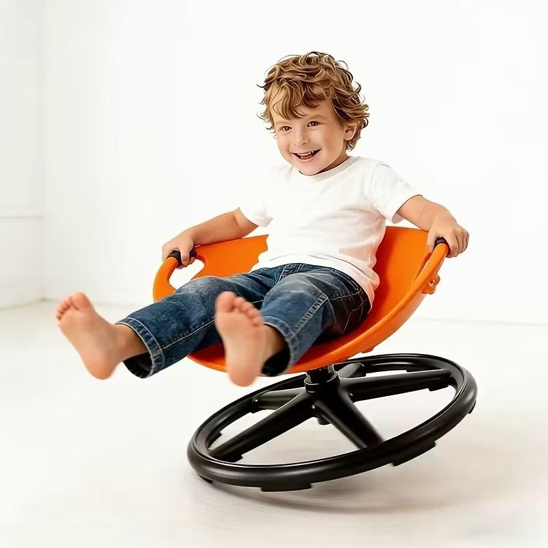 Chairs for Offices And Step Stools - Spin Chair for Children with Autism | Blue And Orange Oval Eggshell Pattern, Featuring a Non-Slip Metal Base, Designed for Training And Rehabilitation, Ideal for Both Training Facilities And Home Environments Chairs for Offices And Step Stools - Spin Chair for Children with Autism | Blue And Orange Oval Eggshell Pattern, Featuring a Non-Slip Metal Base, Designed for Training And Rehabilitation, Ideal for Both Training Facilities And Home Environments