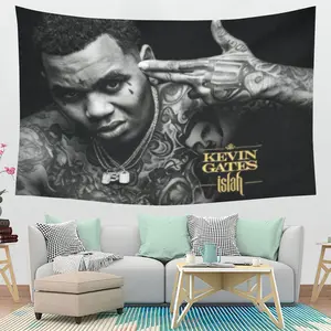 Kevin Gates Islah Album Tapestry - Hip Hop Rapper Wall Decor for Bedroom & Dorm