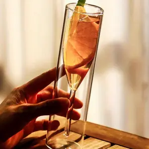Elegant glass champagne cocktail glass - suitable for weddings, engagements, anniversaries, parties, and restaurants, decorative high footed glass, durable glassware, exclusive to event planners, fashionable high footed glass, high-quality dining sup