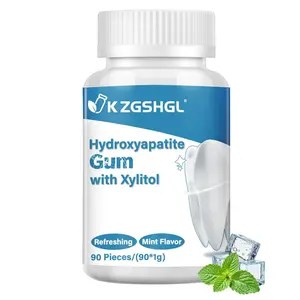 Sugar Free Mint Chewing Gum with Nano Hydroxyapatite & Xylitol, 90 Pieces – Remineralizing Oral Care Gum for Fresh Breath and Daily Use