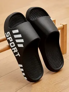 Unisex Sports Style EVA Non-Slip Open Design Slippers Slides, Comfortable Outdoor Leisure Footwear for All Seasons, Ideal for Casual Wear