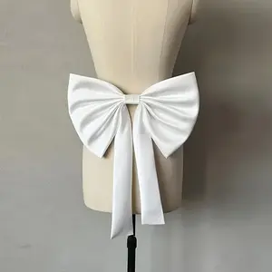 Elegant Detachable Large Bowknot Chic Solid Color Wedding Accessory for Women Perfect for Daily Wear
