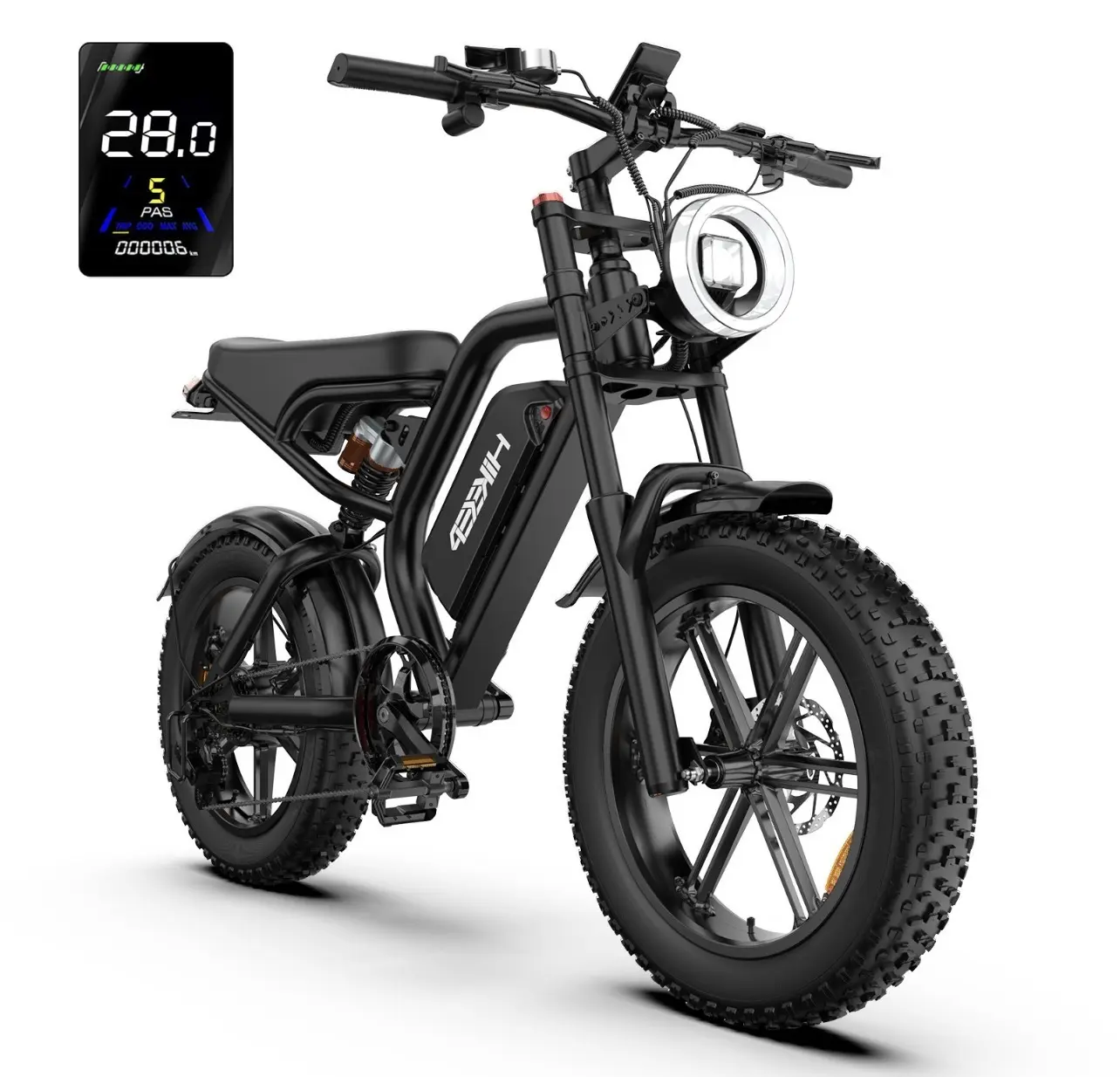 HIKEEP 20"' ebike 1500W Peak E-Mountain bike 48V 15.6Ah Fat Tires for Adults
