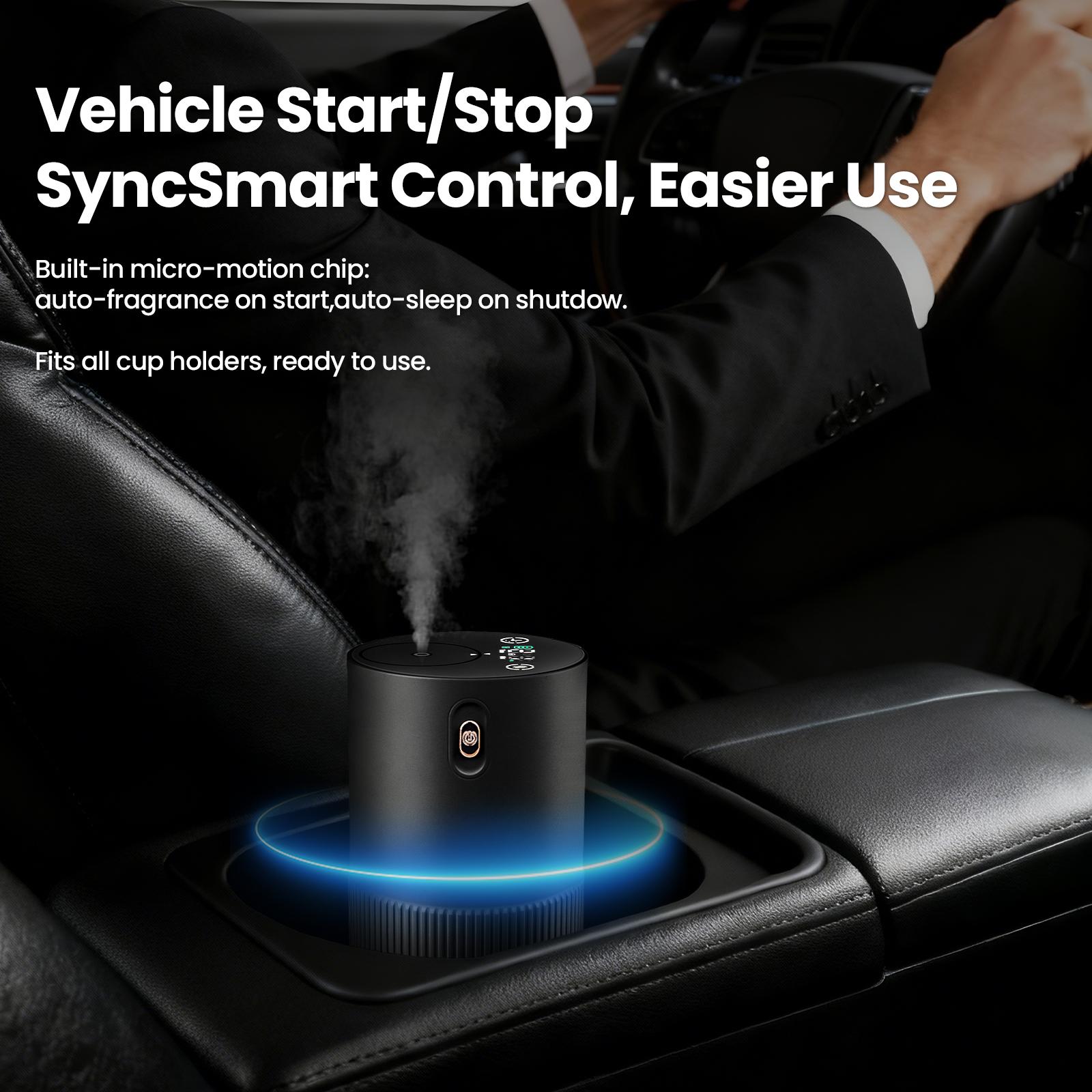 AESHORY Waterless Essential Oil Diffuser Starter Kit with Hotel Fragrance Oil Battery Operated Mini Scent Diffuser, Portable Aromatherapy Diffuser for Home, Car, Office (Black)