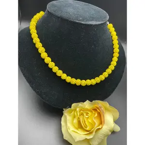 10mm Shamballa Beaded Bling Necklace