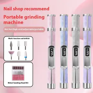 Portable electric nail polishing machine, USB electric nail polishing machine, LCD LCD screen, nail polishing shape nail tool, for exfoliation, polishing, nail removal, multi-functional nail tools, nail polishing, professional electric nail polish removal