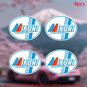 Mikuni Carburetor Stickers, Vintage Style Decals for Cars, Doors Windows Laptops Bags Furniture Bumpers, Durable Adhesive Vinyl Material