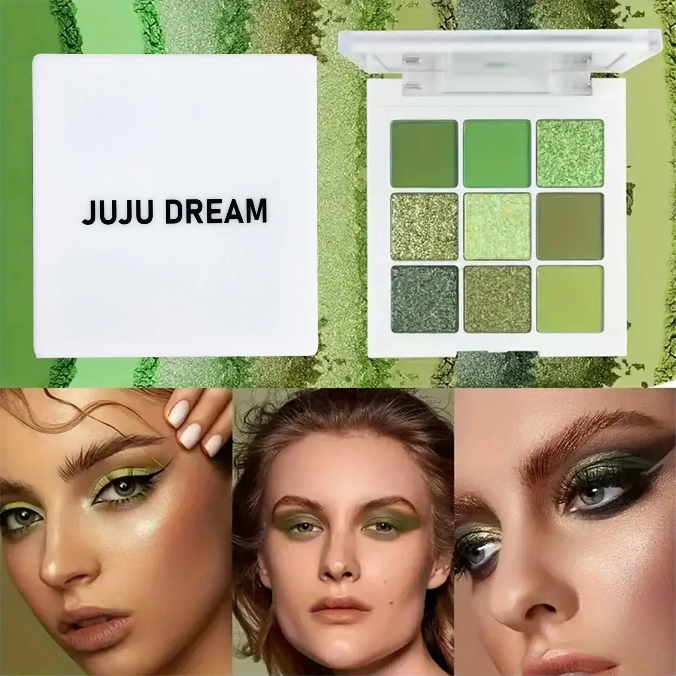 Juju Dream Avocado Halloween Makeup Shimmering Eyeshadow Palette, Enhance Eye Makeup, 9 Colors, Matte and Shimmer, Waterproof, Sweatproof, Perfect Gift, Makeup Palettes