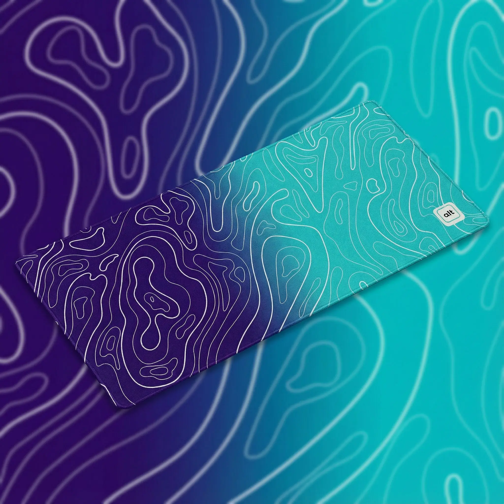 Purple Ombre Damascus Mousepad