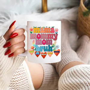 🌸 Mama • Mommy • Mom • Bruh Mug – The Real Mom Life funny Mug 😂☕