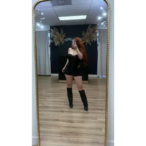 Snatched waist corset top - Black